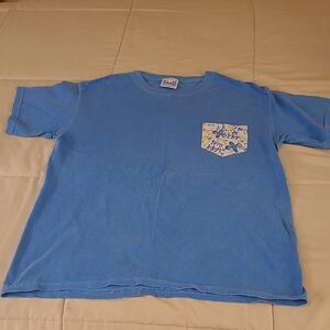 Blue Kappa Kappa Gamma Fraternity Collection Tee with Graphic Pocket